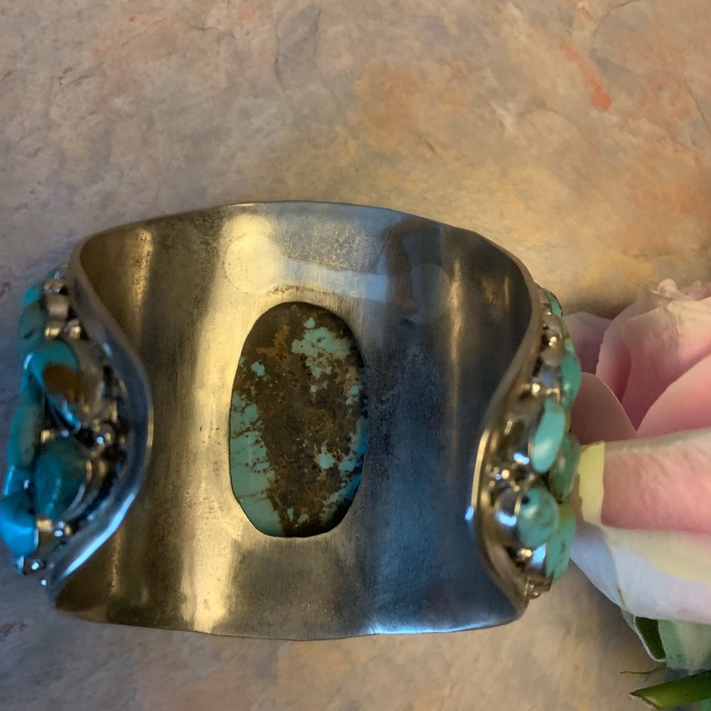 Huge Turquoise Statement Bracelet - image 3